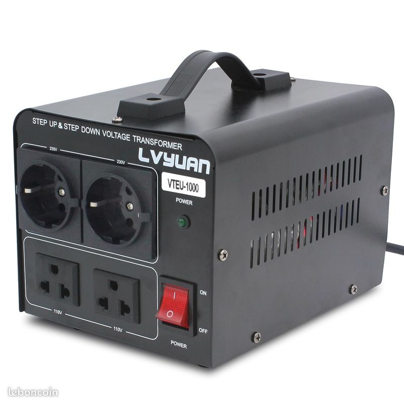 Yinleader Convertisseur de tension 1000 W 230 V à 110 V USA Transformateur toroïdal 1000 W – Entrée (image 1)