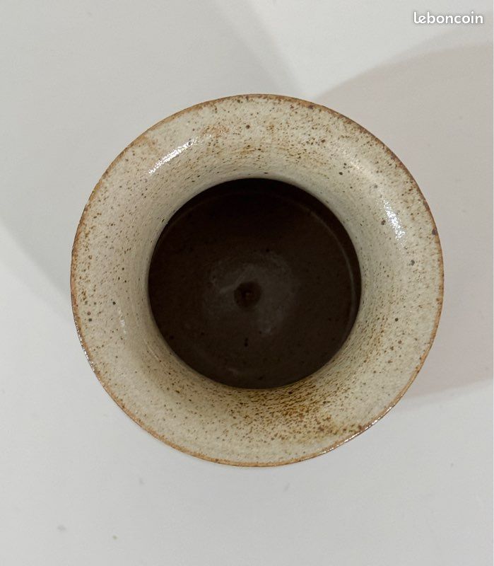 Vase en grès moucheté verni 11 x 15,5 cm très bon état (image 5)