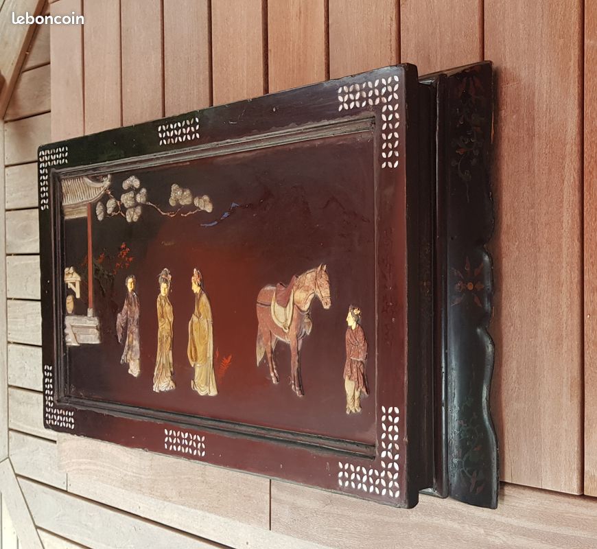 Table basse de style chinois (coromandel / laque de style Shanhai) – (1950-1980) (image 2)
