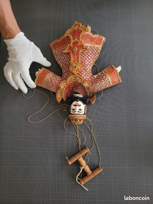 Marionnette Birmanie ancienne Myanmar artisanale (image 2)