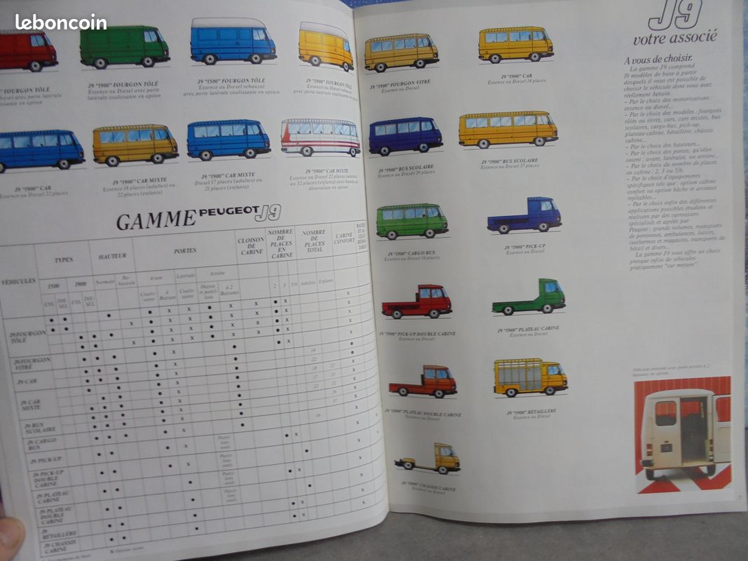 Catalogue brochure de vente peugeot J 9 , 1983 (image 3)