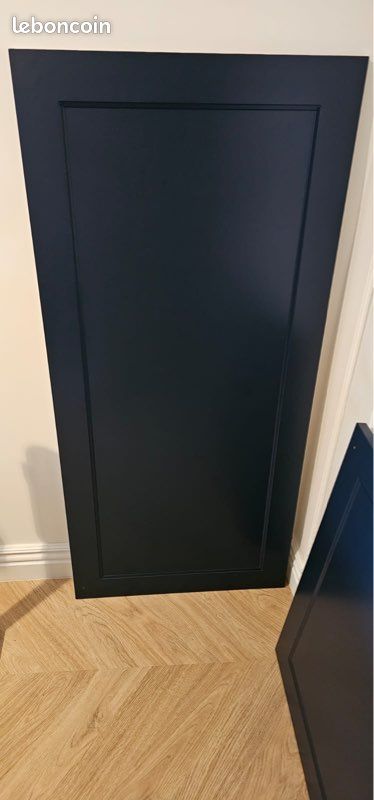 Façades de portes de colonne cuisine Artemisia – Bleu mat – Comme neuves (image 1)
