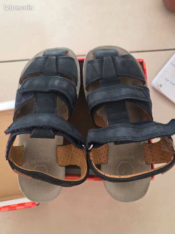 Shoopom sandales bleu cuir (image 1)