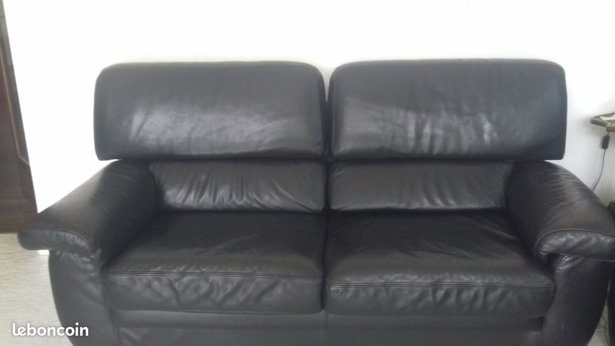 A vendre canapé cuir (image 1)