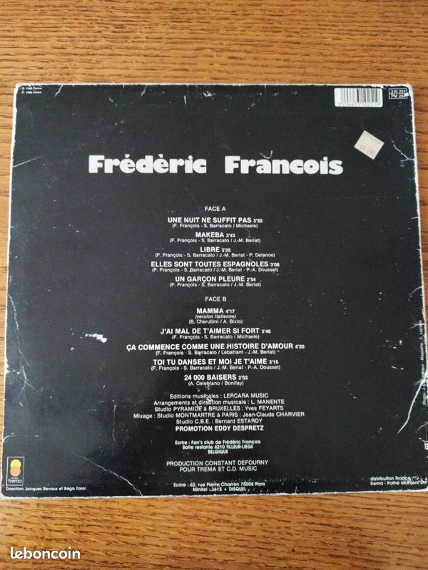 Vinyle Frédéric François (image 2)