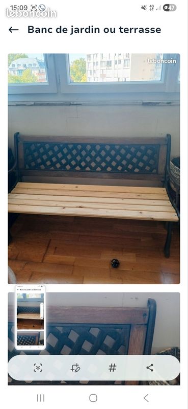 Banc pour jardin ou terrasse (image 1)