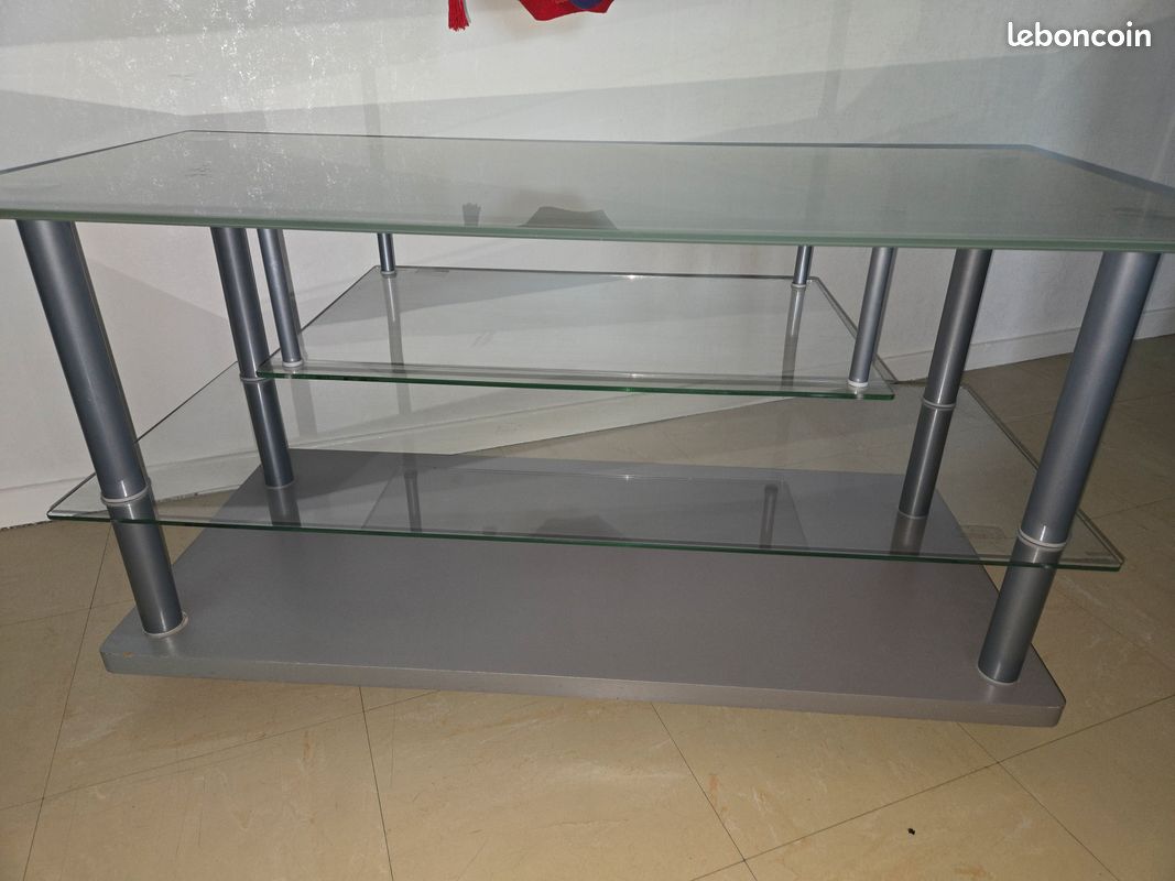 Table basse en verre avec meuble TV (image 3)