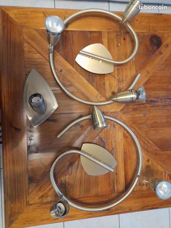 3 plafonniers en laiton (image 1)