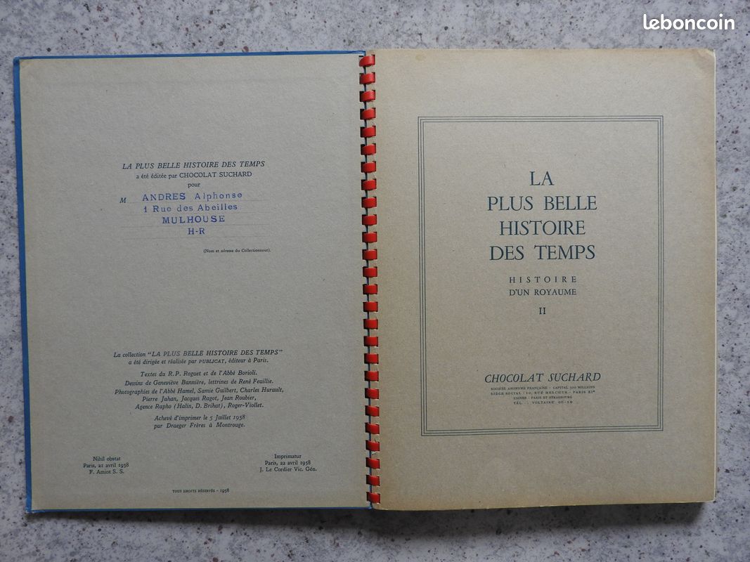 2 Albums Complets La Plus Belle Histoire des Temps Vignettes chocolat Suchard (image 5)