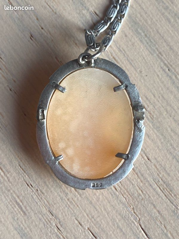 Collier Ancien En Argent Massif - Occasion, Pièce Rare Vintage