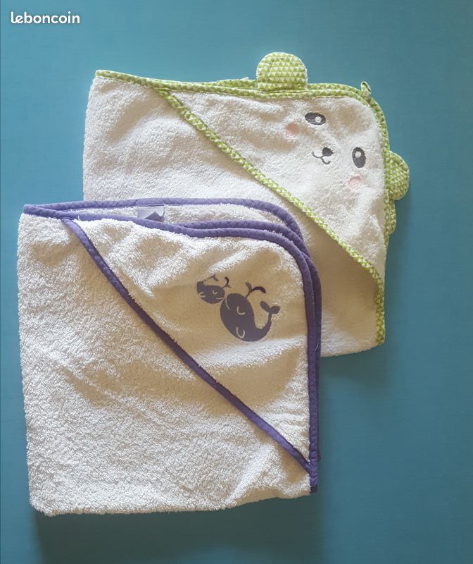 Serviettes de bain nouveau-né (image 1)
