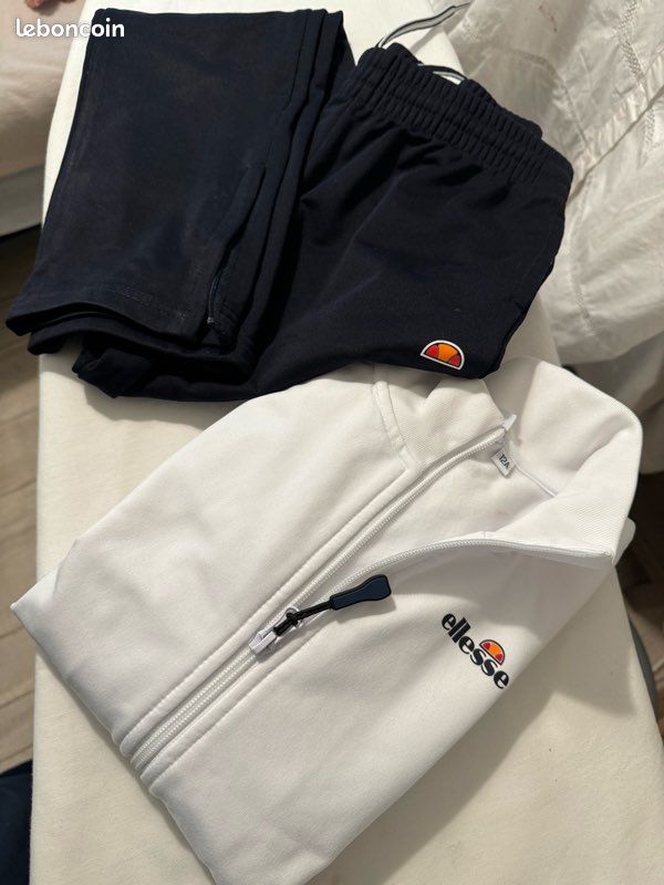 Ensemble sport ELLESSE garçon 12 ans Blanc/Marine Vêtements