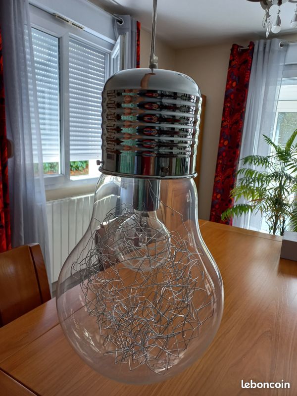 Lustre moderne ampoule hauteur 45 cm diamètre 85 (image 1)
