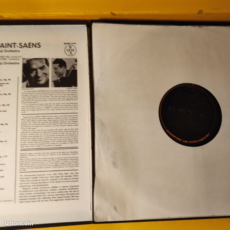 Coffret 3lp 33t saint saens cello and violin (image 2)