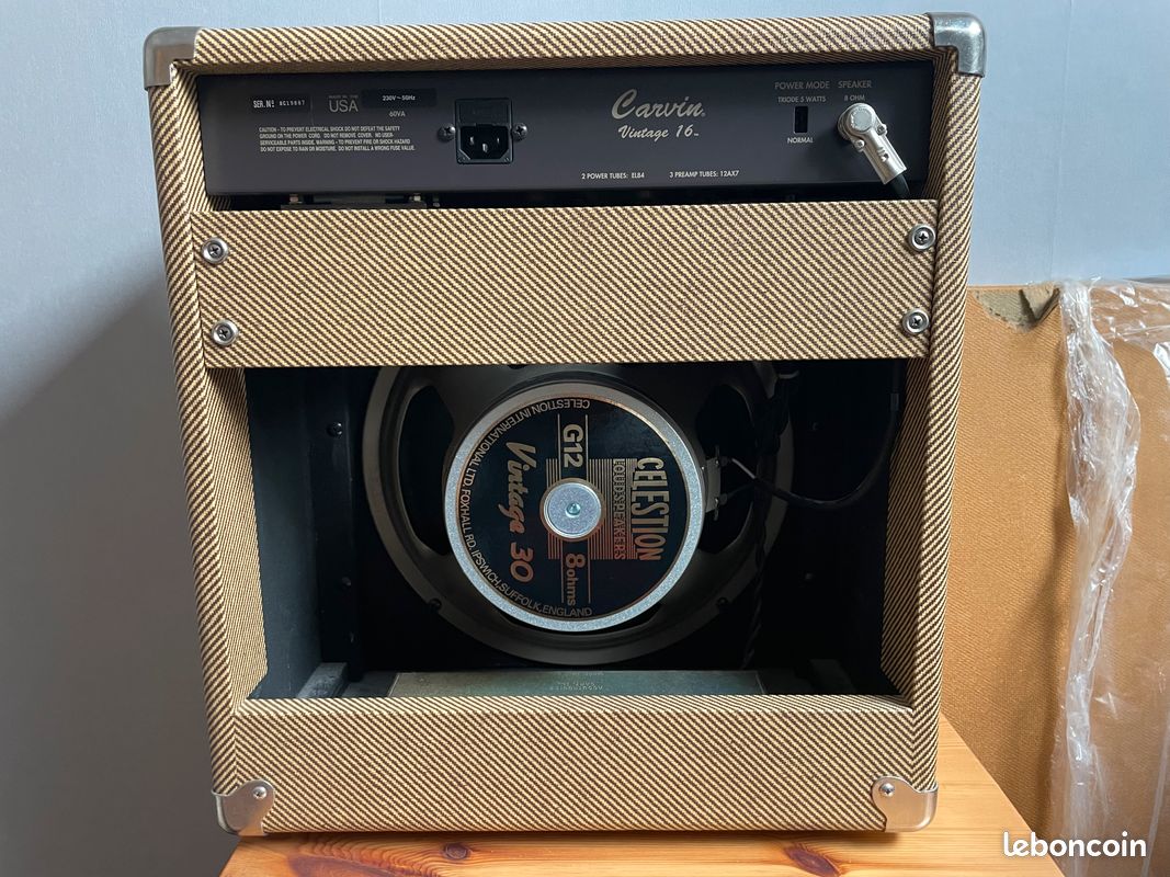 Ampli Guitare Tout Lampes Carvin Vintage 16 - Finition Tweed Originale (image 4)