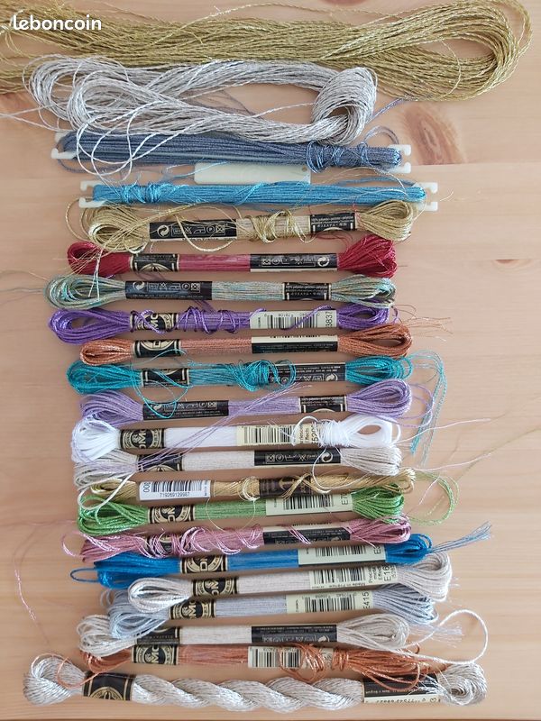Lot de fils métallisés à broder (image 3)
