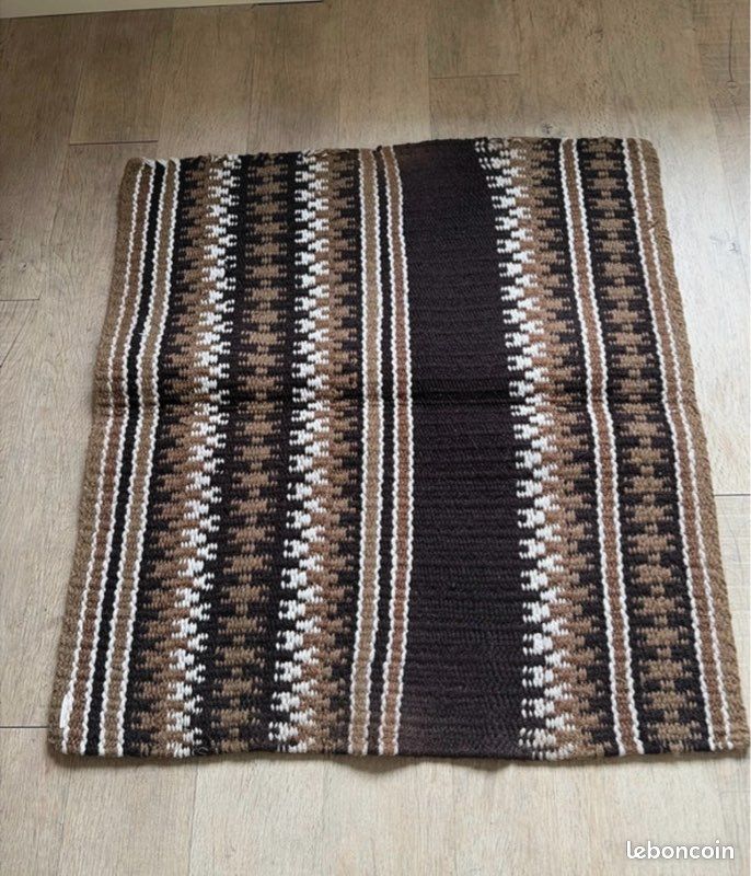 Tapis De Selle Western Tissé Vintage - Motif Couverture Bohème - Laine - Grand Format