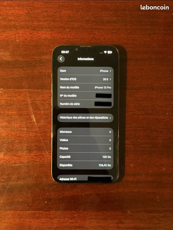 IPhone 13 Pro Gris 128 Go - Batterie 100 % (image 3)