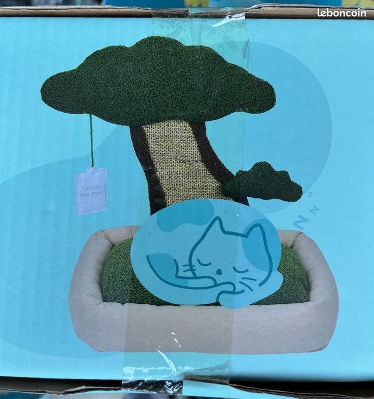 Coussin pour chat avec griffoir neuf (image 1)