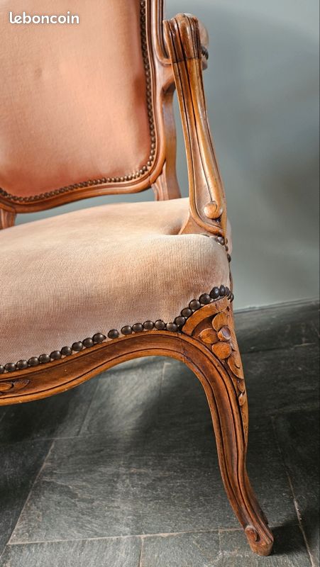 2 fauteuils cabriolet style Louis XV (image 4)