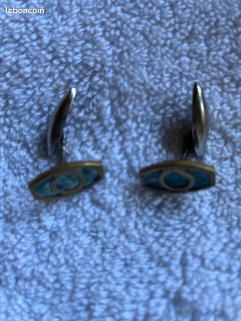 Boutons De Manchettes Art Déco Années 1930 - Laiton - NEUF Avec Défauts (Irréguliers)