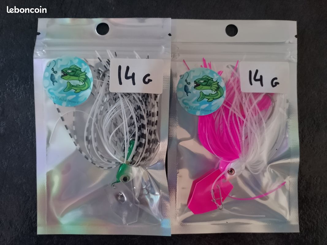 Pêche lot de 4 leurres Chatterbait panachés (image 3)
