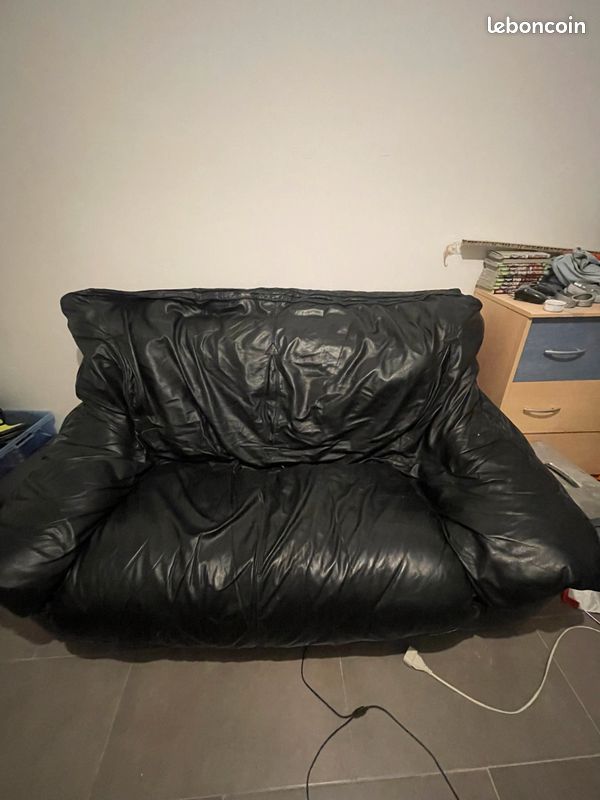 Canapé et fauteuil cuir (image 1)