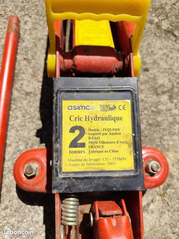 Lot cric hydraulique à roulettes et chandelles 2 tonnes (image 5)