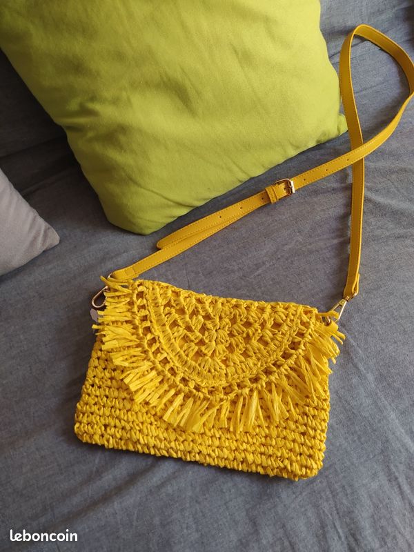 Sac rafia jaune (image 1)