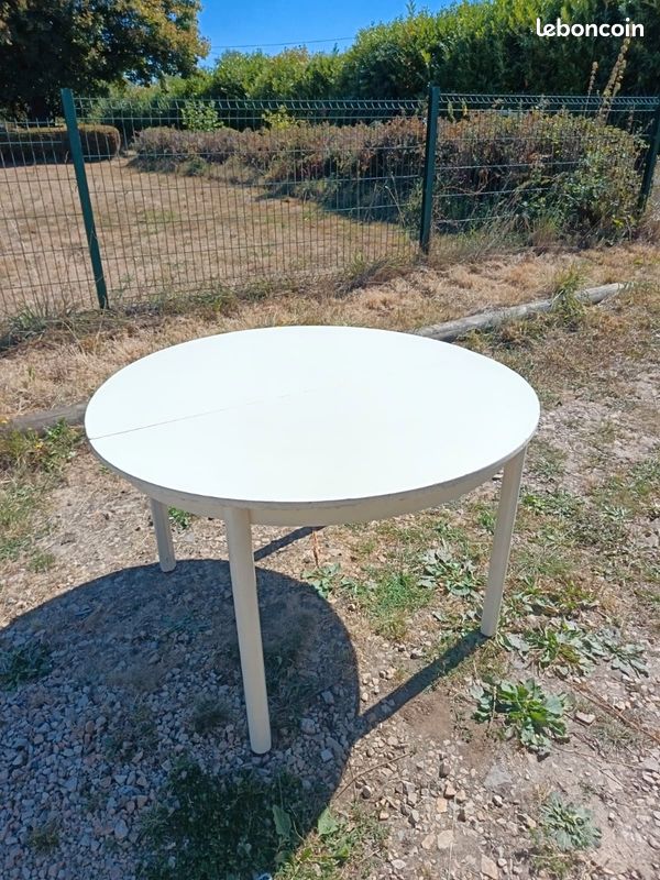 Table ronde avec rallonges (image 1)