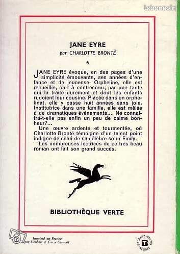 Charlotte Brontë JANE EYRE 1964 Bibliotheque Verte (image 2)