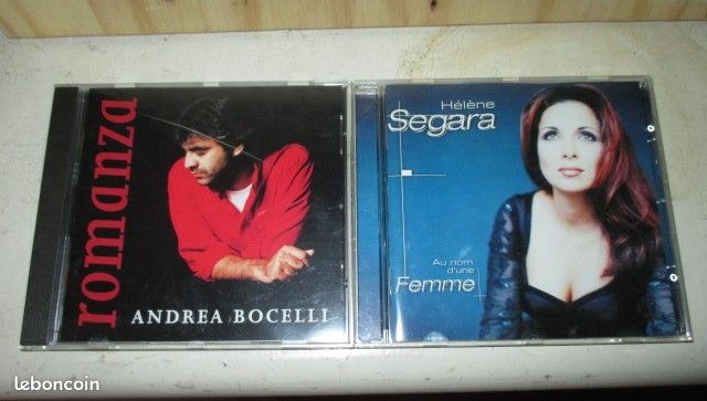 Lot de 2 CD : Andrea BOCELLI + Hélène SEGARA (image 1)