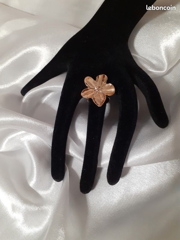 Bague doré Jacinthe - Ajustable - Taille 16,5 (image 1)