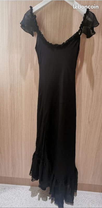 Robe Noire Laundry By Shelli Segal Taille 2 - Neuve Sans étiquettes, Style Fit & Flare Sans Manches