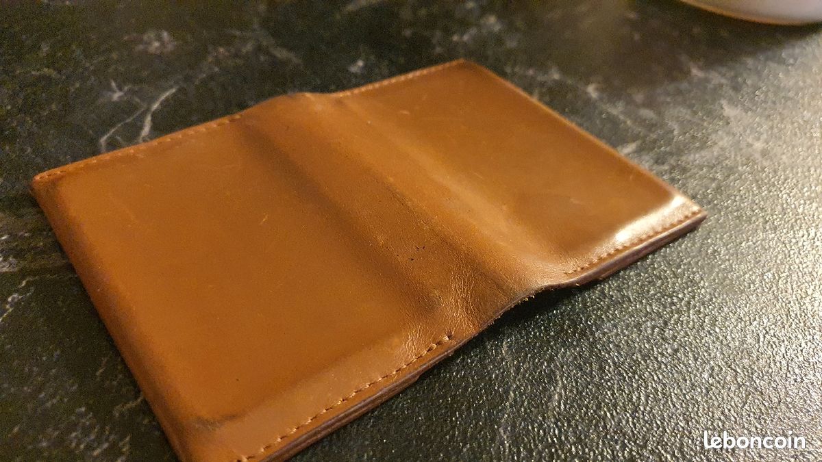 Porte cartes COS pur cuir camel (image 2)