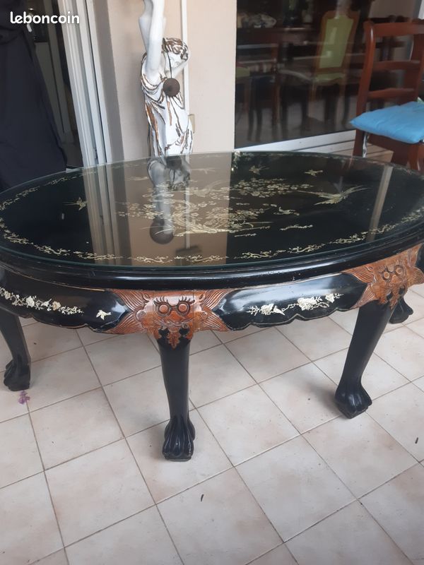 Vend table de salon style laqué chinois (image 1)