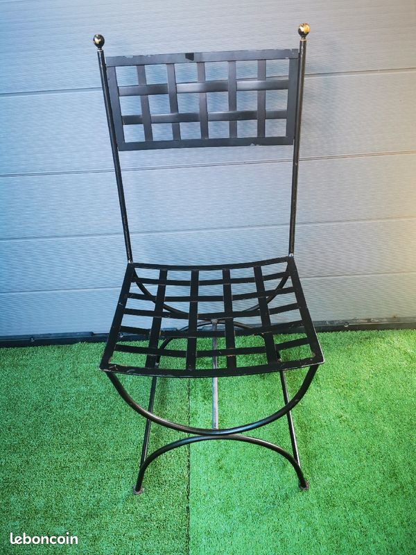 4 chaises en fer forgé (image 2)