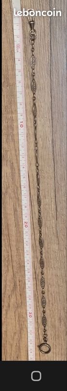 Chaine Sautoir Pour Montre Gousset En Argent Massif - Longueur 130cm, Ancienne, Occasion