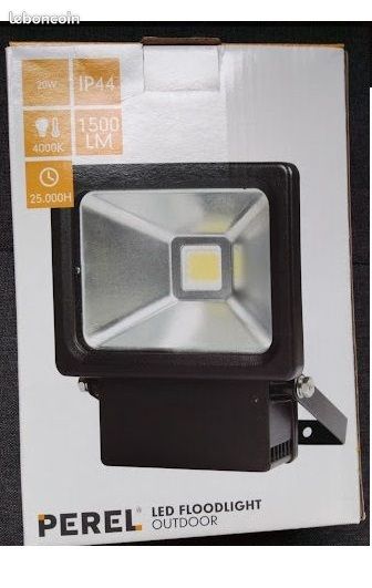 Projecteur à led d'extérieur 20 w blanc neutre (image 1)