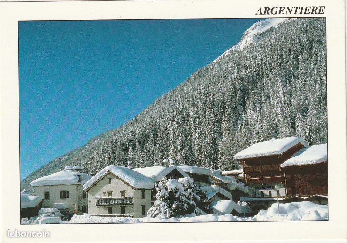 Argentiere - 2 cartes postale - Collection Marie-Sophie - Le vilage d'Argentière - Le glacier d'Argentière et les pistes de Logan (image 4)