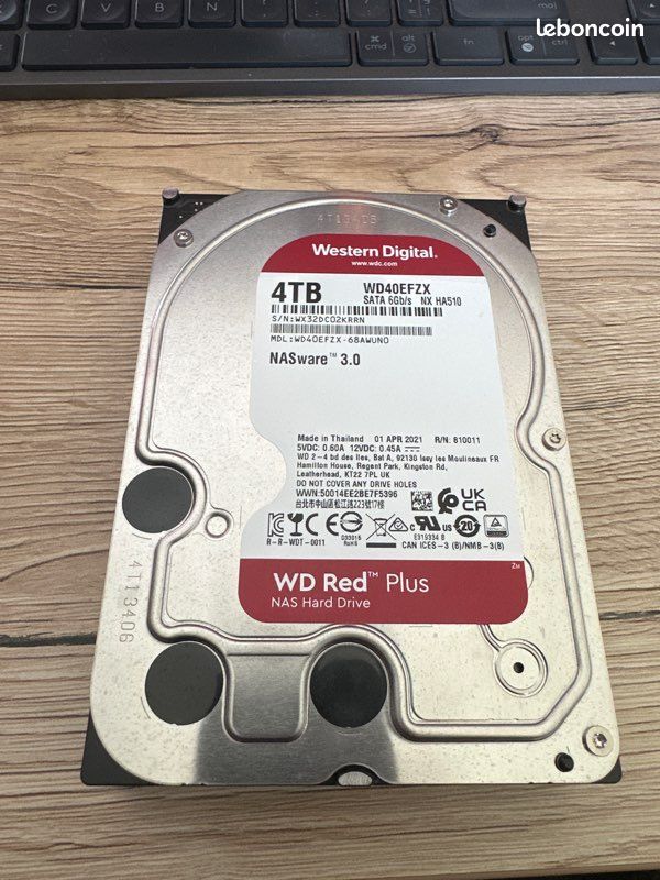 Disque Dur Western Digital WD Red 3 To – NASware 3.0, SATA III, Neuf
