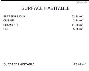 Appartement a louer serris - 2 pièce(s) - 43 m2 - Surfyn