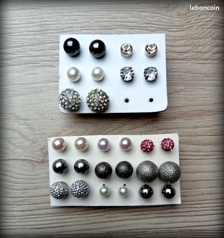 Lot De 14 Paires De Boucles D'oreilles Neuves - Sans Emballage, Divers Modèles