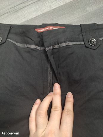 Pantalon Comptoir Des Cotonniers Noir - Taille 40 - Polyamide/élasthane - Occasion Proche Du Neuf