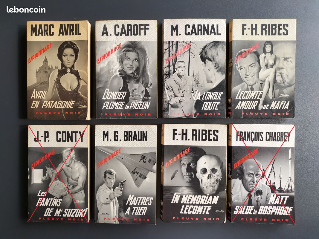 COLLECTION ESPIONNAGE Éditions Fleuve Noir - Illustration Michel Gourdon (série grise) (image 10)