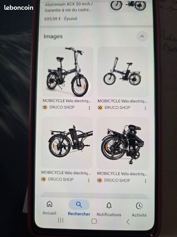 Velo électrique pliant, alu, chimano (image 3)