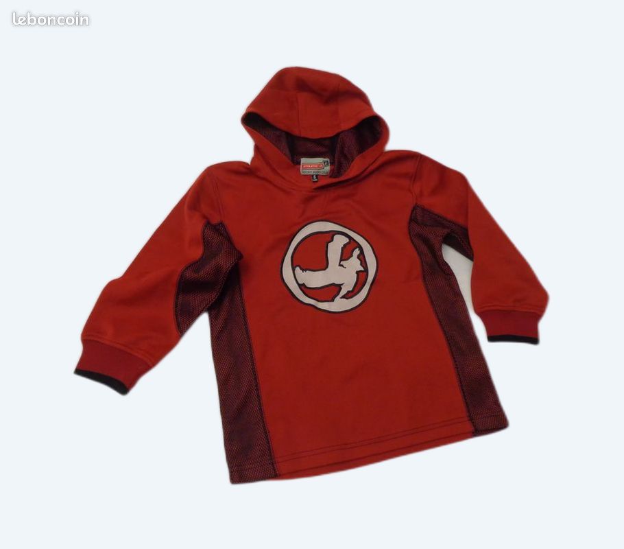 Sweat capuche sport rouge Neuf Marque Vêtements
