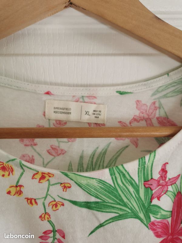 Haut SPRINGFIELD taille 42 XL à fleurs (image 2)