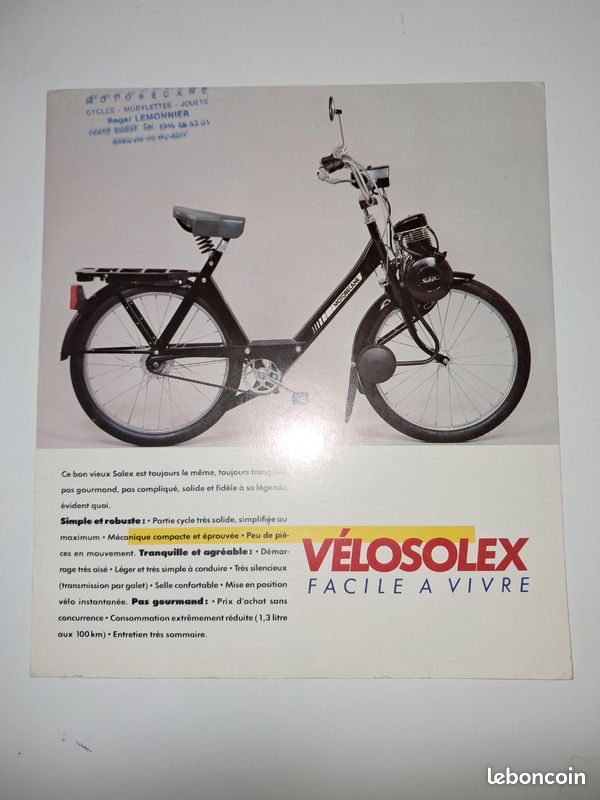 Motobecane Velosolex Brochure Solex 3800 Motobecane Velosolex