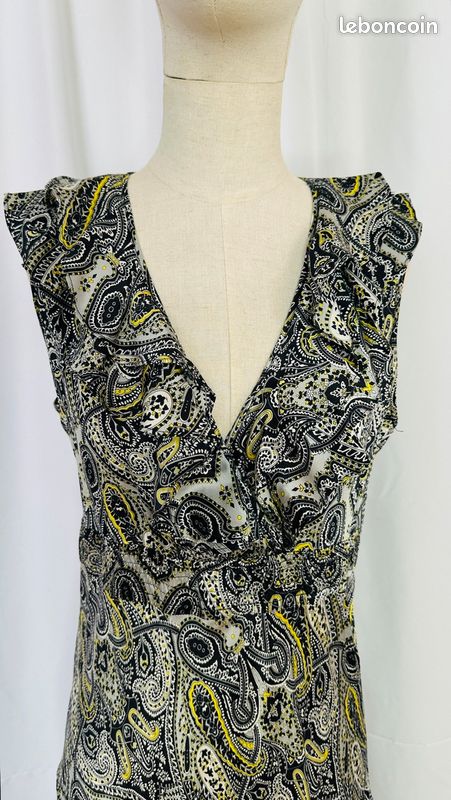 Robe longue en soie American Retro (image 5)